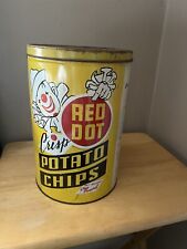 Vintage STORE TIN  Red Dot Potato Chip 1 lbs. Can picture