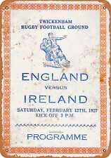 Metal Sign - 1927 Rugby England vs. Ireland -- Vintage Look picture