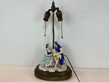 Vintage Victorian Courting Couple Porcelain Made in Japan Converted Table Lamp picture