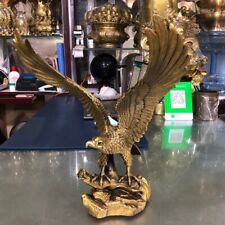 Brass Eagle Figure Statue Huge 12 Inches Solid Copper Sculptures Collection picture