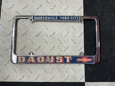 Vintage Daoust Chevrolet Marysville Yuba City Dealer License Plate Frame picture