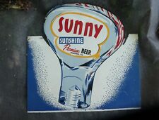 Vintage Sunshine Beer Tap Handle Tin Sign from Sunshine Brewing Co. Reading, PA picture