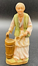 Vintage Napcoware Old Lady w/Bucket & Ladle Figurine #C-6140 Hand Painted picture