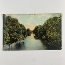 Postcard Maine Waterville ME Messalonskee Stream Silver Street 1910 Posted picture