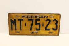 vintage 1947 michigan license plate picture