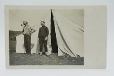 Ernest And Dave Wiggett Camping in Gorham New Hampshire RPPC Real Photo Postcard picture