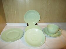 Johnson Bros Greendawn England Celadon Green 6 pc Set 4 Saucers 1 Cup 1 B&B picture