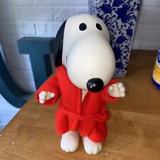 Vintage Snoopy Red Robe Rubber Doll 1958, Peanuts Bath Toy picture
