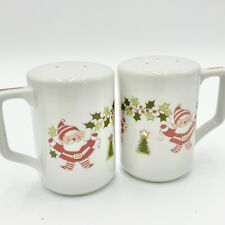 Vtg Joseph Orignals Salt Pepper Shakers Japan MCM  Porcelain Christmas - sticker picture