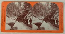IN THE CANYON DYEA TRAIL ALASKA KEYSTONE STEREOVIEW 1898 SINGLEY picture