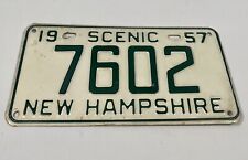 Vintage NH 1957 Car Plate “7602” picture