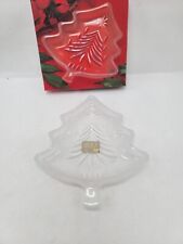 Mikasa Glass Dish Christmas Tree Shaped 5 Inches Yuletide Sweet Candy NIB picture