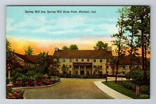 Mitchell, IN-Indiana, Spring Mill Inn State Park Antique, Vintage Postcard picture