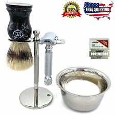 CLASSIC DOUBLE EDGE SAFETY RAZOR SHAVING GIFT SET FOR MEN'S WET SHAVE 5 PC KIT picture