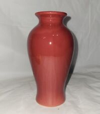 Japanese mid century ceramic vase maroon  6.5 inch picture