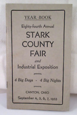 1933 YEAR BOOK 84th ANNUAL STARK COUNTY FAIR & INDUSTRIAL EXPOSITION CANTON OH picture