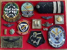 Vintage Lot of 15 Military Insignia Assorted Patches, Badges, & Pins picture