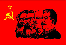 Communist Soviet Flag 5 x 3 FT - Lenin Marx Engels Stalin -  100% Polyester picture