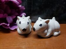 Adorable Spotted Bull Terrier Dogs Salt Pepper Shakers. 51b8 picture