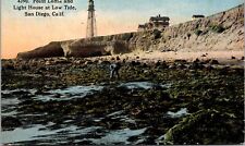 Postcard Point Loma and Light House at Low Tide in San Diego, California picture