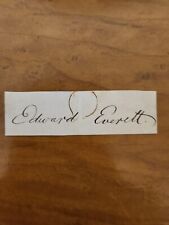 Edward Everett Signed Autograph Cut Secretary of State Massachusetts Senator picture