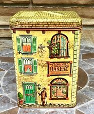 Vintage 70’s Cheinco Flour Mill Tin Canister Town Village Bakery picture