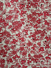 Vintage Cotton Feed Sack Fabric - Dense Pink Lilies, Tulips & Daisies picture