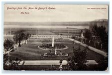 c1910's Greetings From Ste. Anne De Beaupre Quebec Canada, The Park Postcard picture