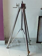 Vintage Work Steel Floor Standing Tripod Antique Heavy Quality Silver Nautical picture