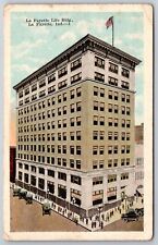 Lafayette Indiana~La Fayette Life Building~1920s Postcard picture