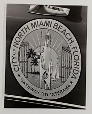 1976 North Miami Beach Florida Police Car Door Seal Logo Vintage Press Photo picture
