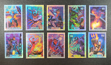 1994 Marvel Masterpieces - Silver Holofoil Complete Set of 10 picture