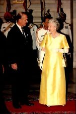 Queen Elizabeth II and Prince Philip attend sta... - Vintage Photograph 731838 picture