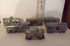 LOOK EASTER  SPECIAL 6 PCS.  22/40  GLASS BOYD'S MINI TRAIN SET DISPLAY picture