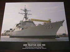 USS Truxtun DDG-103 US Navy Data Sheet / Military picture