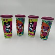 Tupperware Disney Tropical Mickey & Minnie 16oz Tumblers With Seals new Sale picture