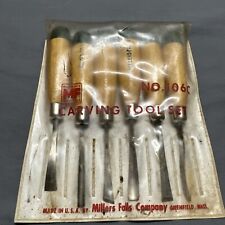 Vintage set of Millers falls carving tools set #106C In Original Case picture