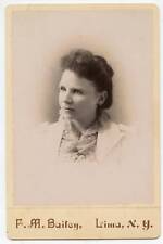 Antique Cabinet Card-Medina-Lima-New York-Lenna Adele SMITH-Lady-FM Bailey Photo picture