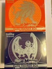 Pokémon Sun & Moon Base Solgaleo Lunala Elite Trainer Box ETB Factory Sealed picture