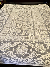 Beautiful Antique/Vintage Lace Tablecloth Floral Design 71