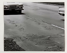 1963 Cleveland Ohio West Shoreway Freeway Car Damaged Road Vintage Press Photo picture