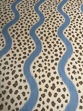 Clarence House/hill Designs Cheetah In French Blue 3 Yards Avail Sold Bty picture