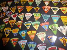 59 DIFFERENT ORIGINAL SMALL CHEESE LABELS UNITED KINGDOM ENGLAND C1930-1960 picture