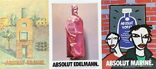 1994 ABSOLUT GRAVES/ EDELMANN/ MARINE Vodka Bottle Art 3 in 1 Fold Out PRINT AD picture
