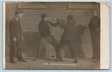 Postcard Millmont PA Boys Boxing RPPC UH Eisenhauer Real Photo c1910s G33 picture