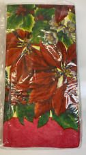Vintage DesignWare American Greetings 16 Napkins 3 Ply Christmas Poinsettia NEW picture