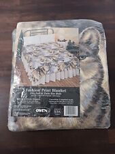 New Vintage Owen Fashion Print Blanket Timber Wolves Twin Full picture
