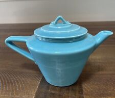 Vintage Fiesta Ware Style Harlequin Teapot Turquoise Ringware picture
