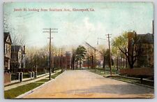 Postcard Shreveport LA Jacob St Looking from Southern Avenue 1907 Posted picture