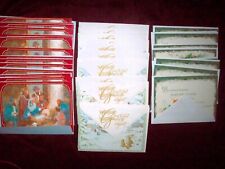 LOT of 37 UNUSED Christmas Cards w Envelopes  *  3 Different Styles picture